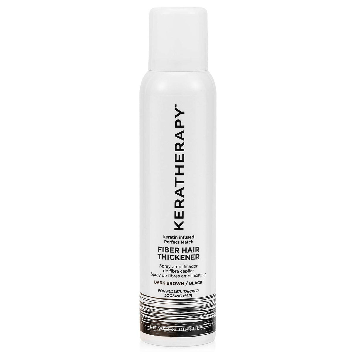 KERATHERAPY Perfect Match Fiber Thickener spray front view for easy scalp coverage.