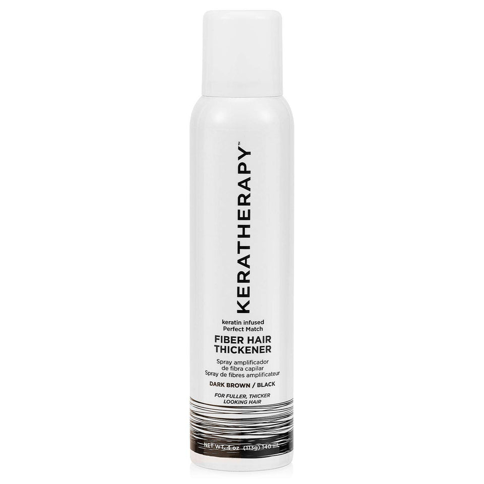 KERATHERAPY Perfect Match Fiber Thickener spray front view for easy scalp coverage.