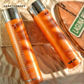 Keratherapy with Red Raspberry Oil visual emphasizing nourishing oils