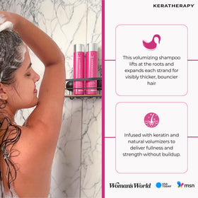 Keratherapy Root Boost Spray bottle displaying root lift for thicker-looking roots