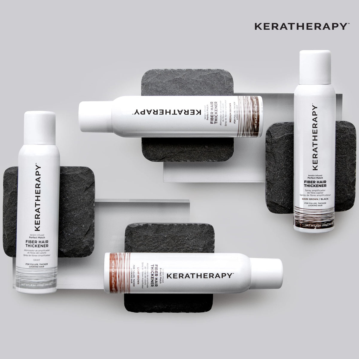 Thinning areas look fuller with Keratherapy Perfect Match for a natural finish