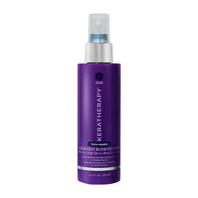 Keratherapy Ultra Fast Blow Dry Mist bottle delivers quick drying with frizz control