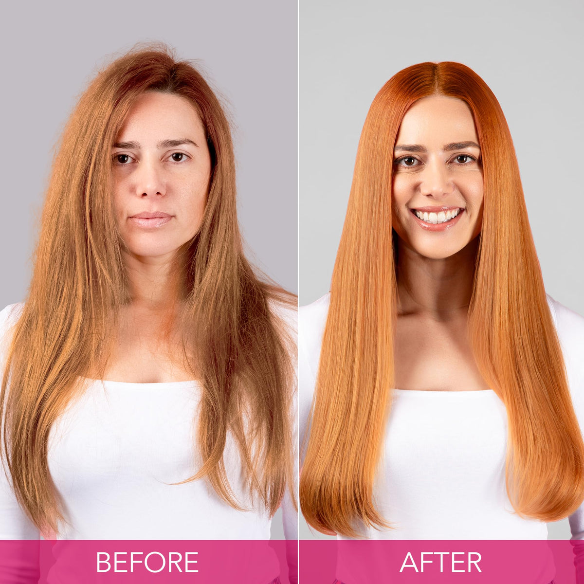 KCMAX spray in action on hair, promoting quick blowouts and shine