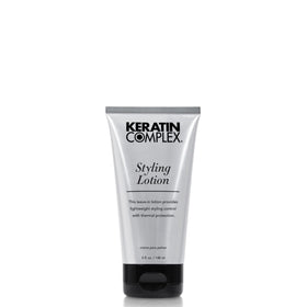 Keratin Complex Styling Lotion bottle with lightweight hold for smooth blowouts