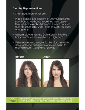 Keratin Express Daily Keratin texture swatch; shows creamy consistency for even distribution.