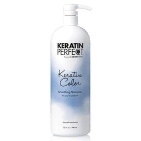 Keratin Perfect Color Shampoo bottle highlighting color protection.