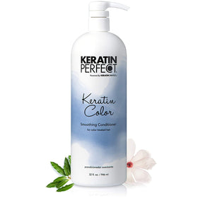 Keratin Perfect pump dispenser demonstrates even, mess-free application.