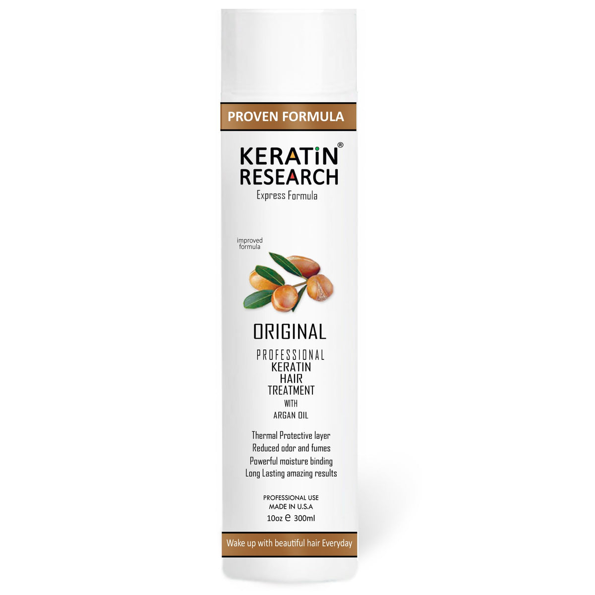 KERATIN RESEARCH Brazilian Keratin bottle pour for easy, even application and smoother hair.