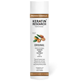 KERATIN RESEARCH Brazilian Keratin bottle pour for easy, even application and smoother hair.