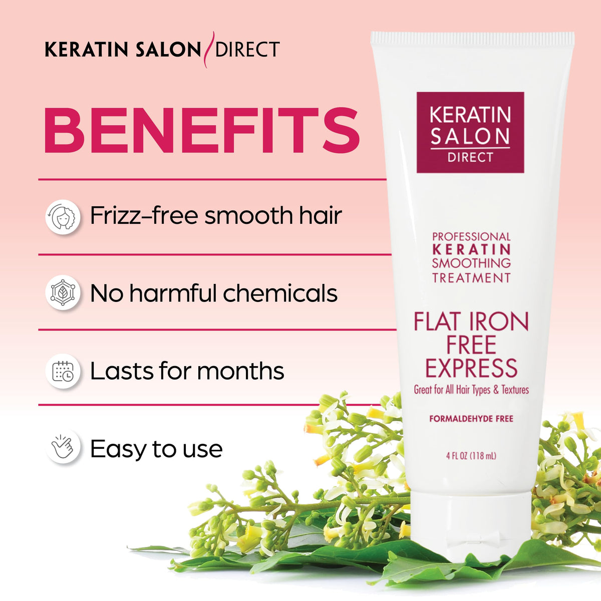 Keratin Salon Direct after treatment hair reveal showing smooth, manageable shine.