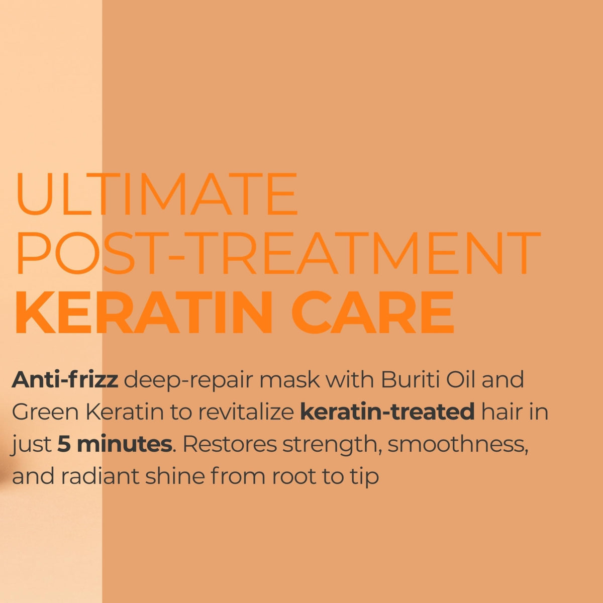 Kerazon Pro Hair Mask after-use styling results on glossy hair