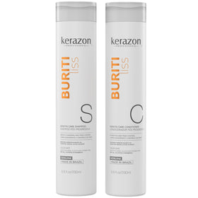 Kerazon Professional sulfate-free anti-frizz shampoo bottle for smoother color-treated hair.