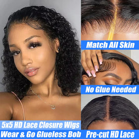 Kerberey 5x5 lace closure allows versatile parting for middle or side styles