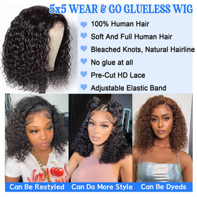 Kerberey deep wave human hair texture feels soft, bouncy, and natural-looking