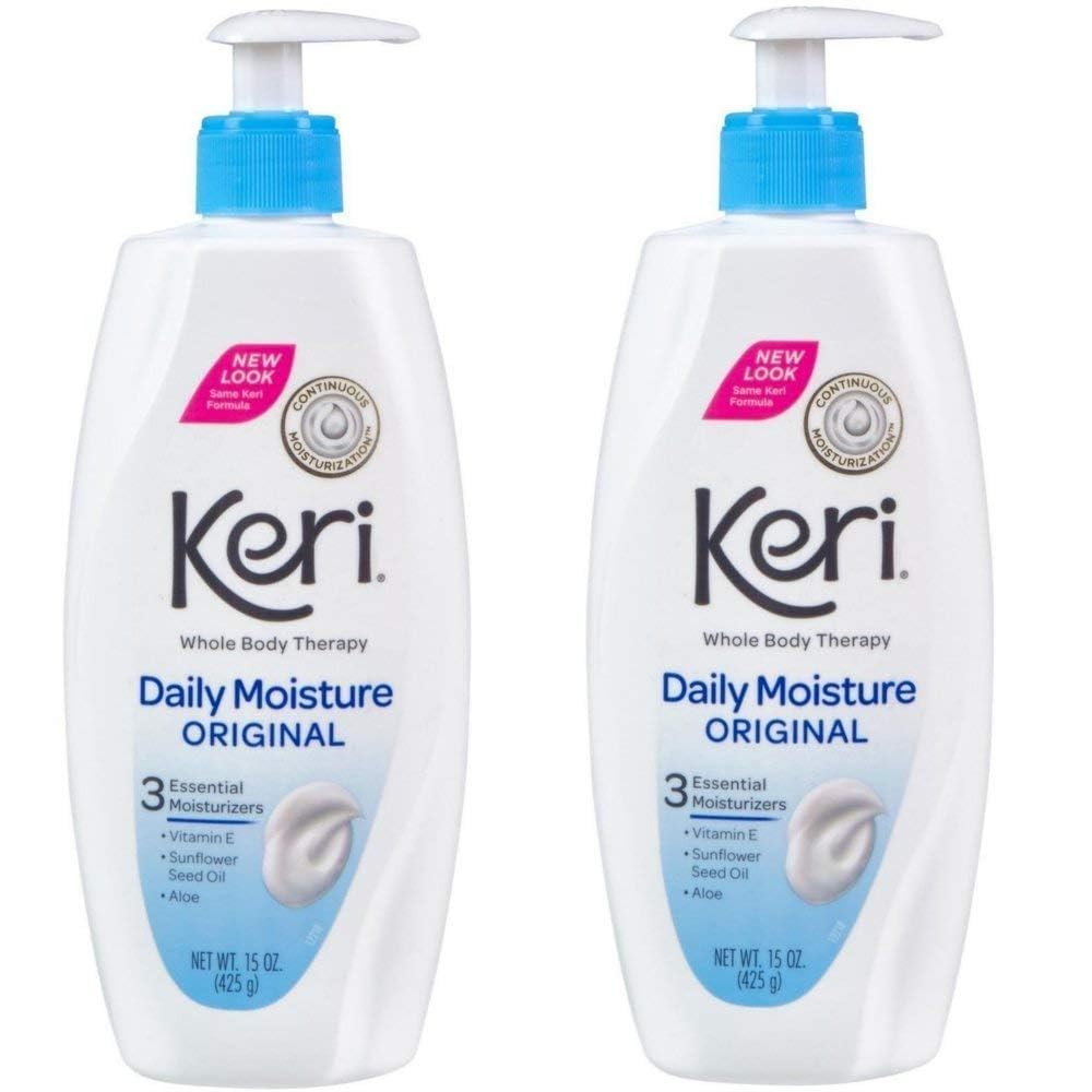 Keri Original Moisture Therapy usage tips image suggests integrating into daily skincare routine.