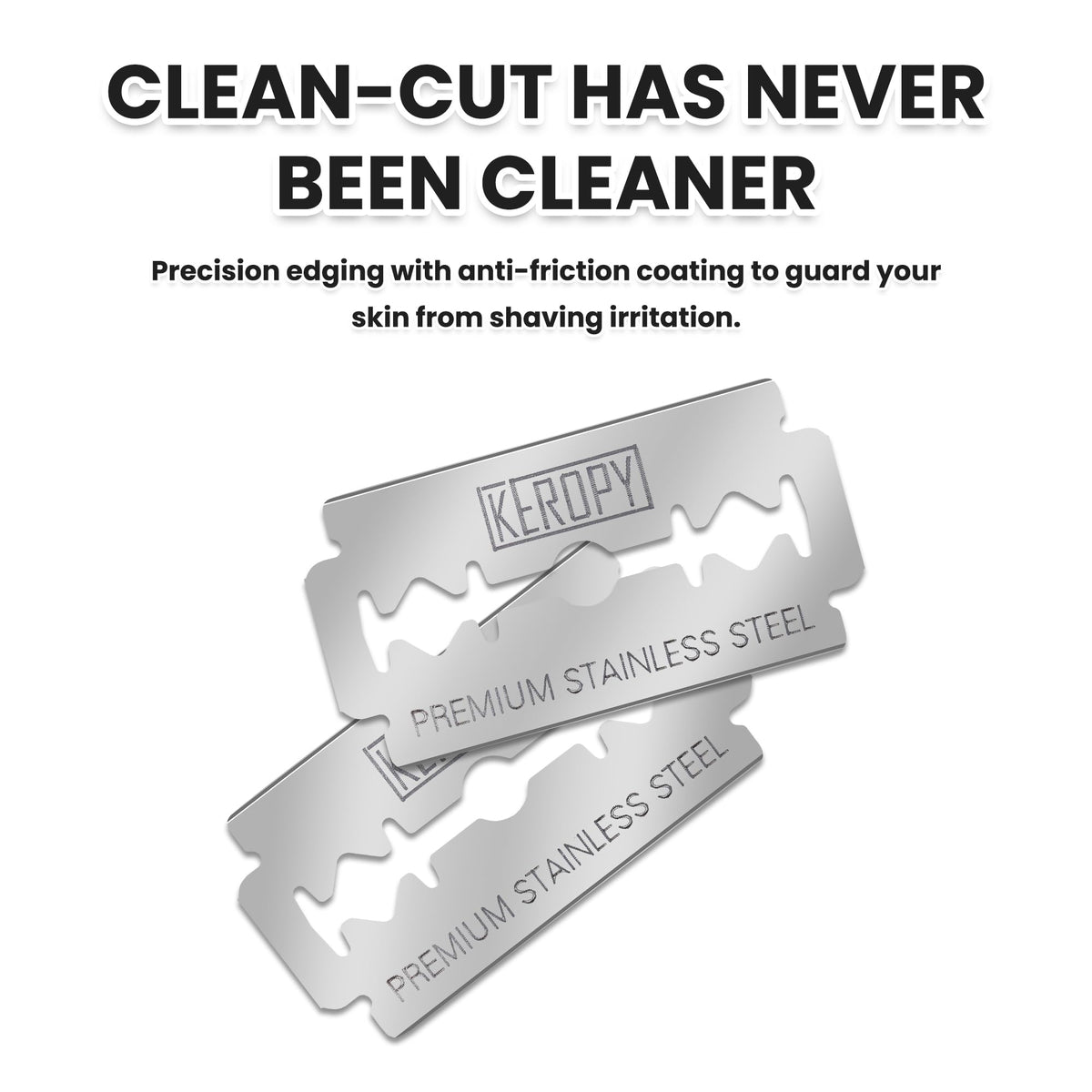 Keropy recyclable stainless steel blades support sustainable grooming