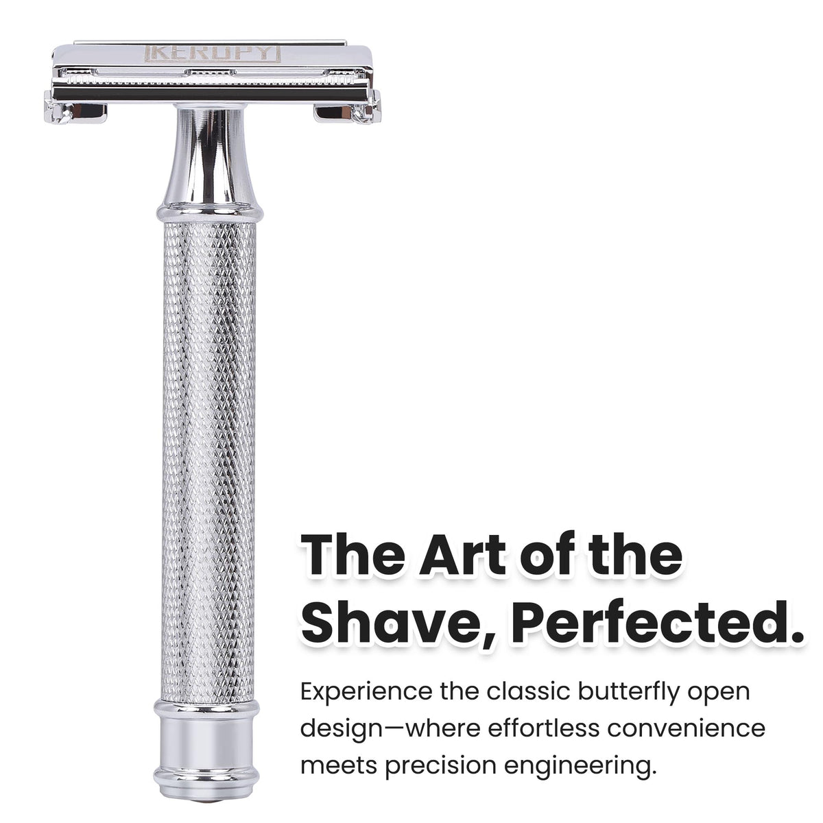 Close safety bar design reduces blade exposure for a milder shave.