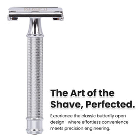 Close safety bar design reduces blade exposure for a milder shave.