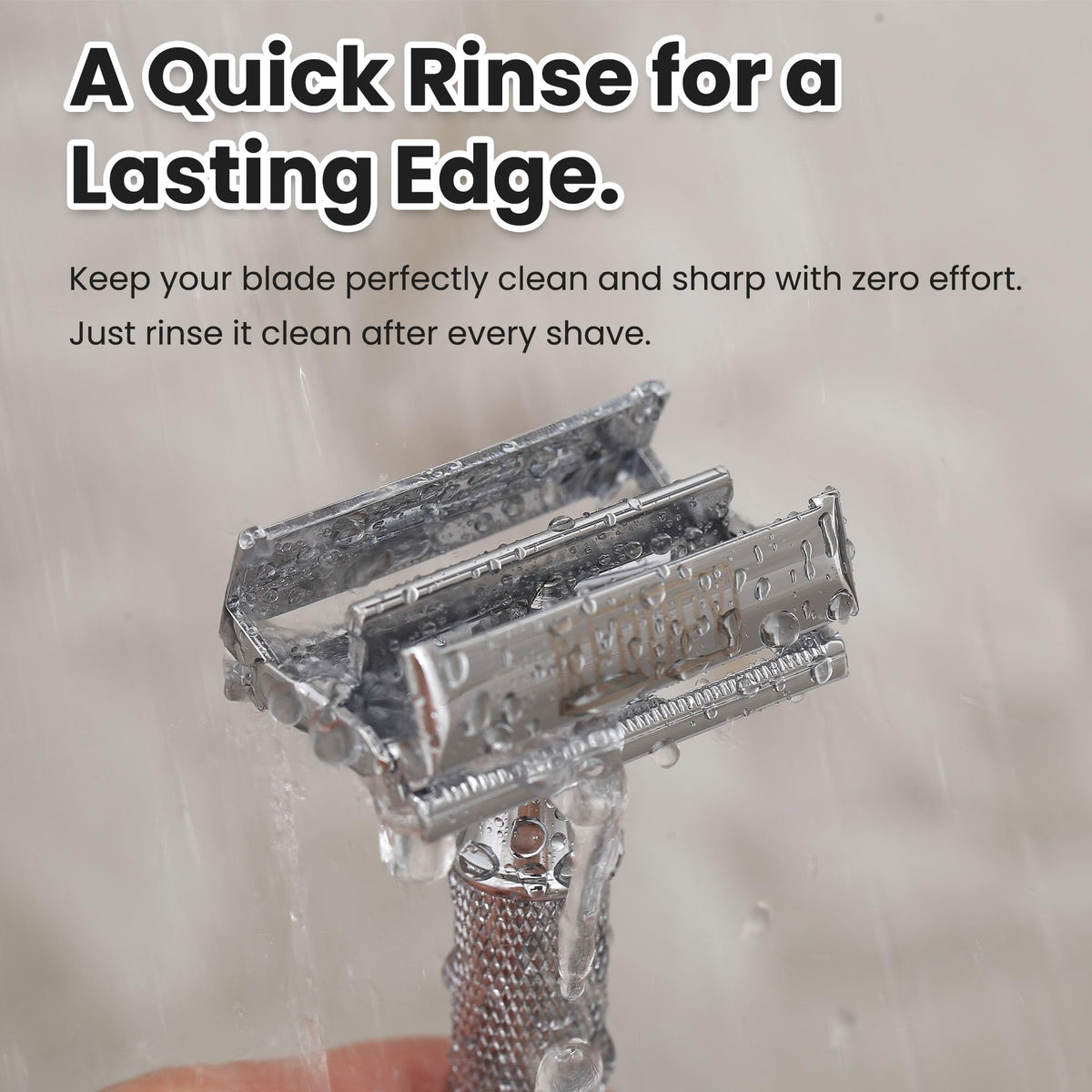 Keropy safety razor setup for daily shaving with precise blade alignment.