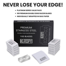 Keropy blades glide smoothly, minimizing tugging and irritation