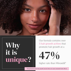 Kerotin Hair Growth Serum packaging emphasizes Made in USA and cruelty-free values.