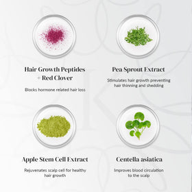 Kerotin Hair Growth Serum bottle communicates sulfate-free formula for gentle care.
