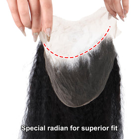 Kerriana 13x4 lace frontal edge blend with natural hair for a realistic look