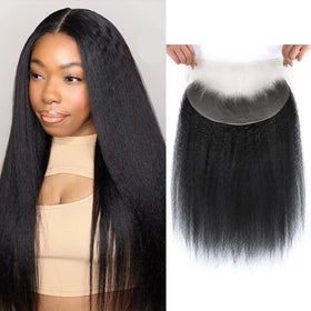 Kerriana 13x4 lace frontal front view for seamless scalp blend