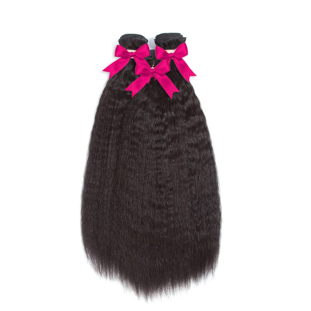 Kerriana kinky straight 26-inch bundles deliver dramatic volume and shine.