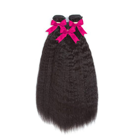 Kerriana kinky straight 26-inch bundles deliver dramatic volume and shine.