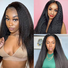 Kerriana kinky straight double-weft 22-inch bundles reduce shedding for durability.