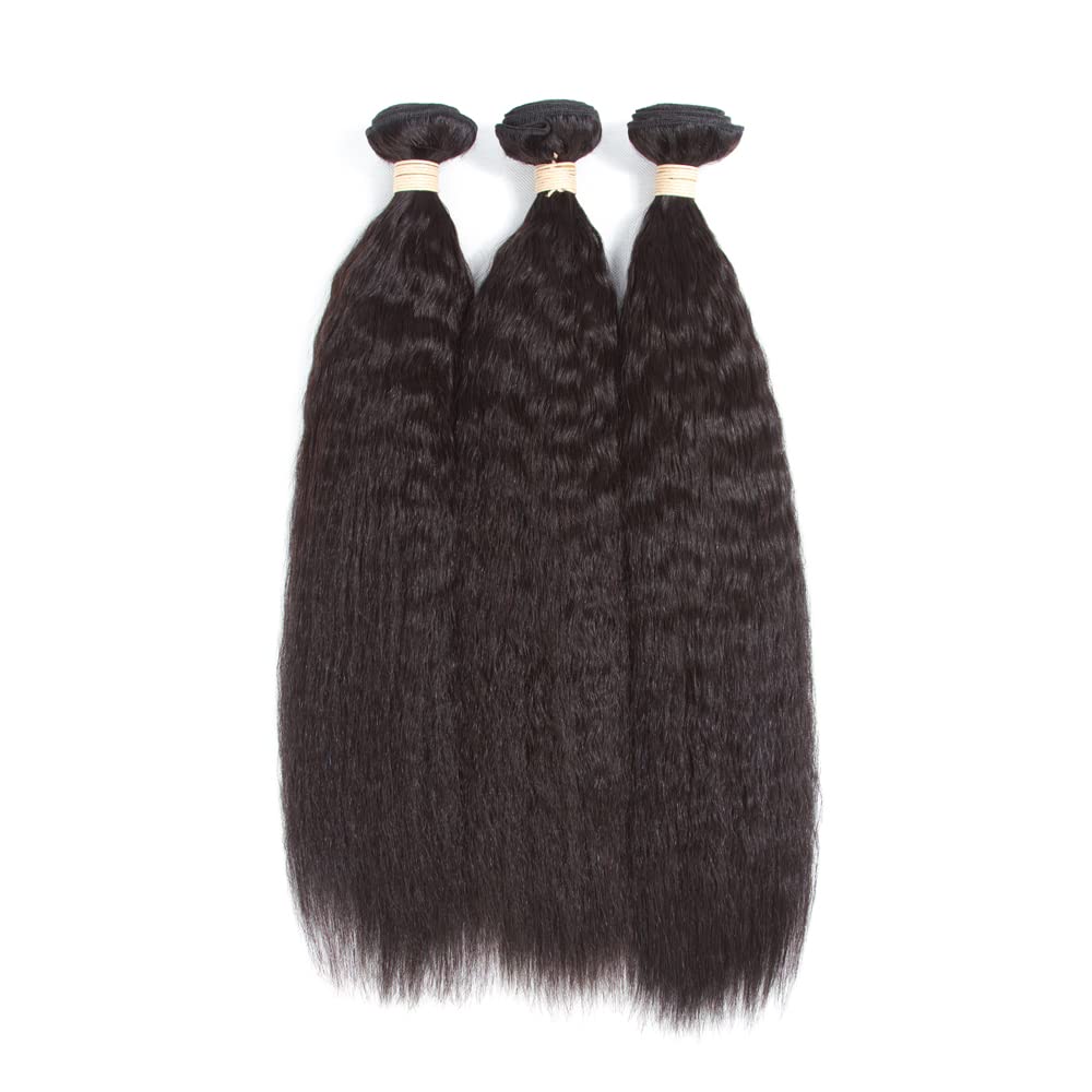Kerriana kinky straight 22-inch soft shine bundles for effortless daily styling.