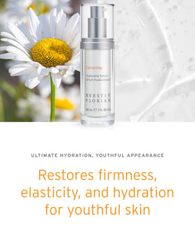 Daily routine setup featuring Kerstin Florian serum layered before moisturizer.