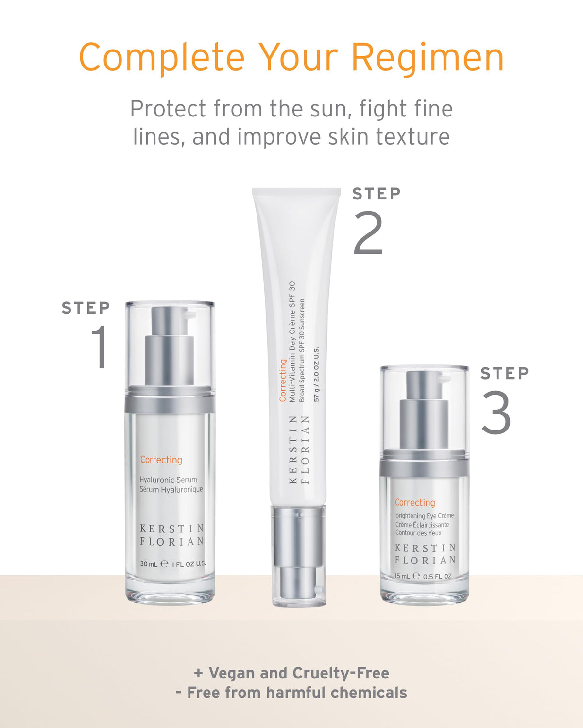 Spa-inspired packaging of Kerstin Florian Hyaluronic Serum.