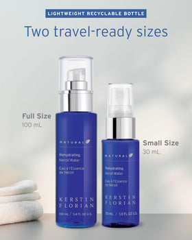 Kerstin Florian Neroli Water Face Mist bottle displayed after shower.