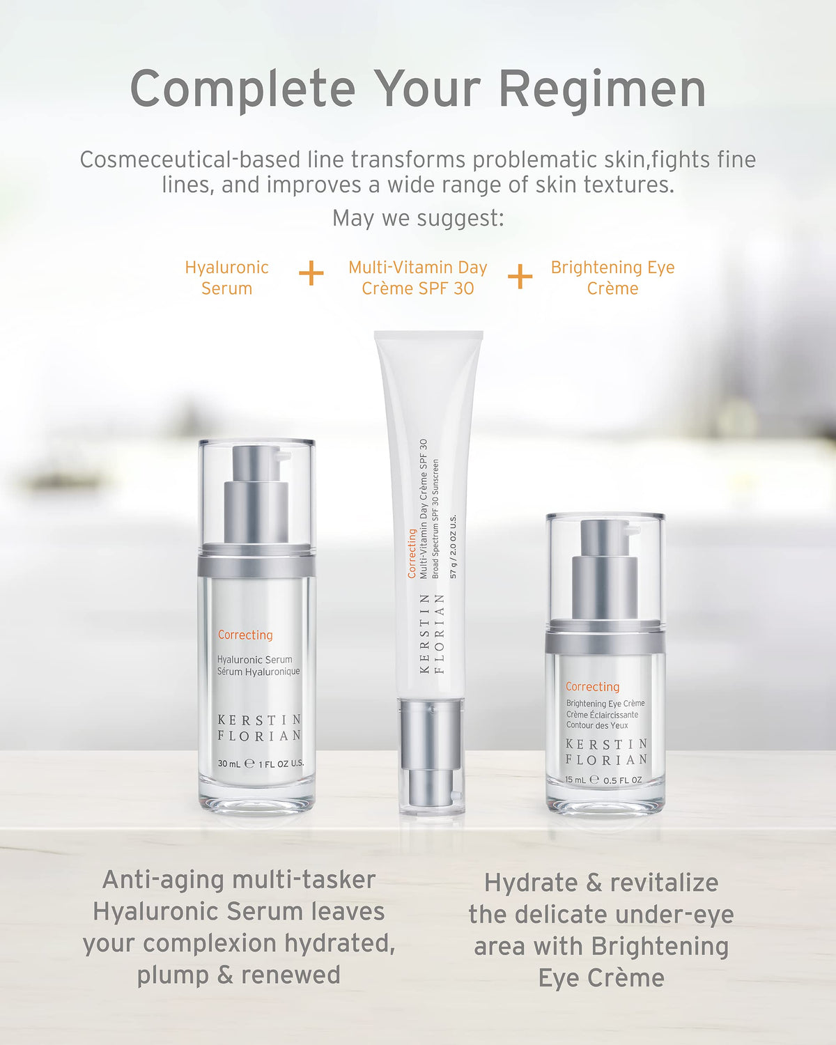 Applying Day Creme as part of morning routine with sunscreen protection.