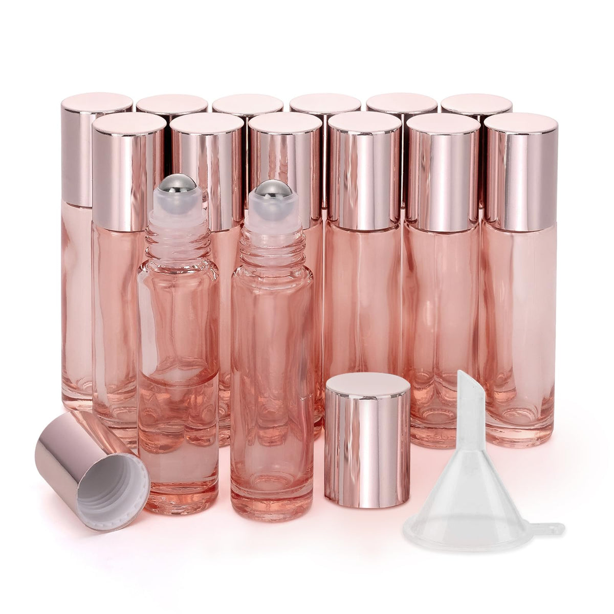 Kesell 14-pack 10ml glass roller bottles for easy, on-the-go essential oil application.