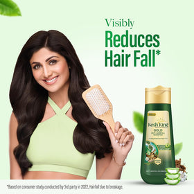 Kesh King aloe vera shampoo bottle emphasizing natural hydration