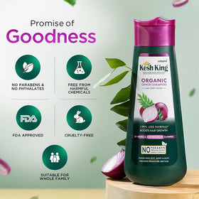 Hair after use shows smooth, shiny, manageable results with Kesh King.