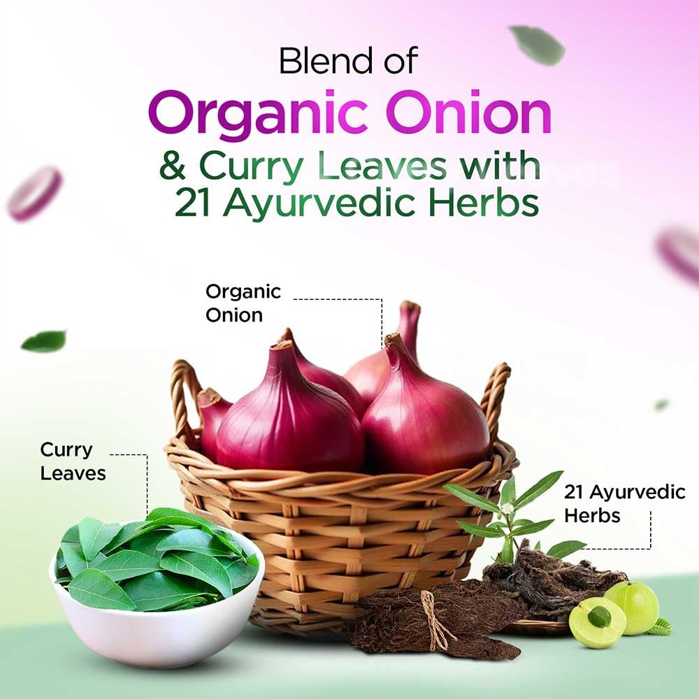 Kesh King Organic Onion Shampoo bottle with pump for easy daily use.