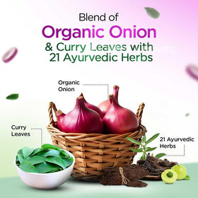 Kesh King Organic Onion Shampoo bottle with pump for easy daily use.