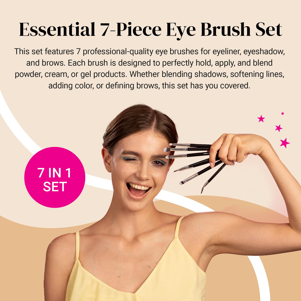 KESHIMA angled eyeliner brush for crisp lines and control