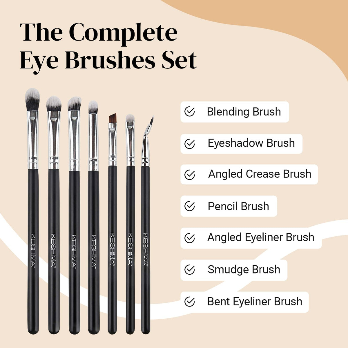 KESHIMA blending brush with soft bristles for seamless transitions