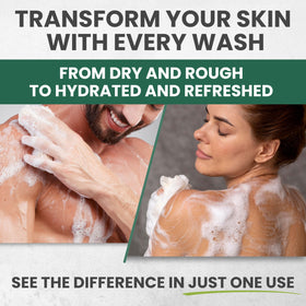 KESMEDIK Tea Tree Lemongrass Body Wash lather showcases rich foam and skin-friendly formula.