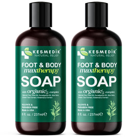 KESMEDIK Tea Tree Oil Soap packaging with paraben-free cruelty-free emphasis.