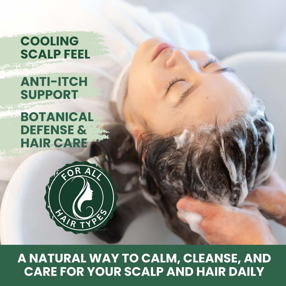 KESMEDIK Tea Tree Shampoo targets dandruff and flaky scalp conditions.