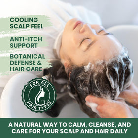 KESMEDIK Tea Tree Shampoo targets dandruff and flaky scalp conditions.
