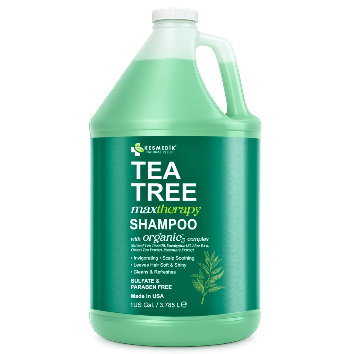KESMEDIK Tea Tree Shampoo ideal for professional settings like salons and hotels.