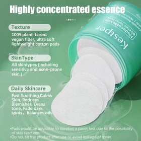 Kestper Madecassoside & Caffeine Toner Pads hypoallergenic soft for sensitive skin