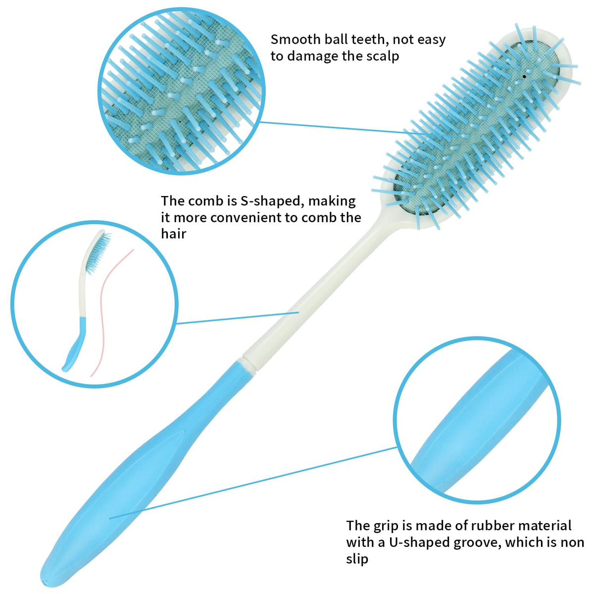 Kesywale dual comb set for long and short hairstyles.
